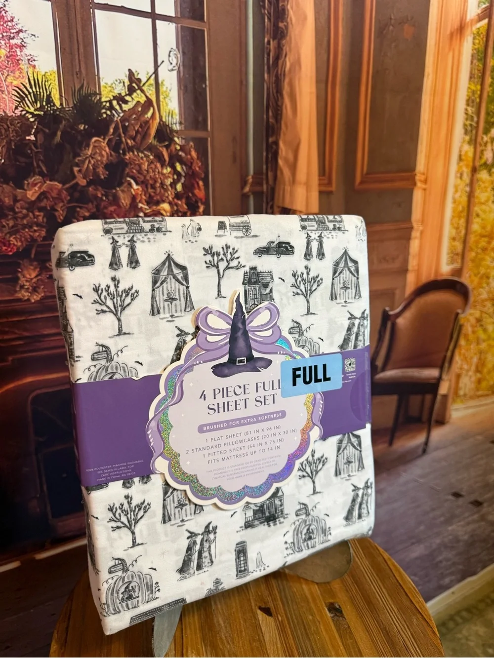 Willow Wonders Summerween Halloween 4 Piece Full Sheet Set Print Full NWT